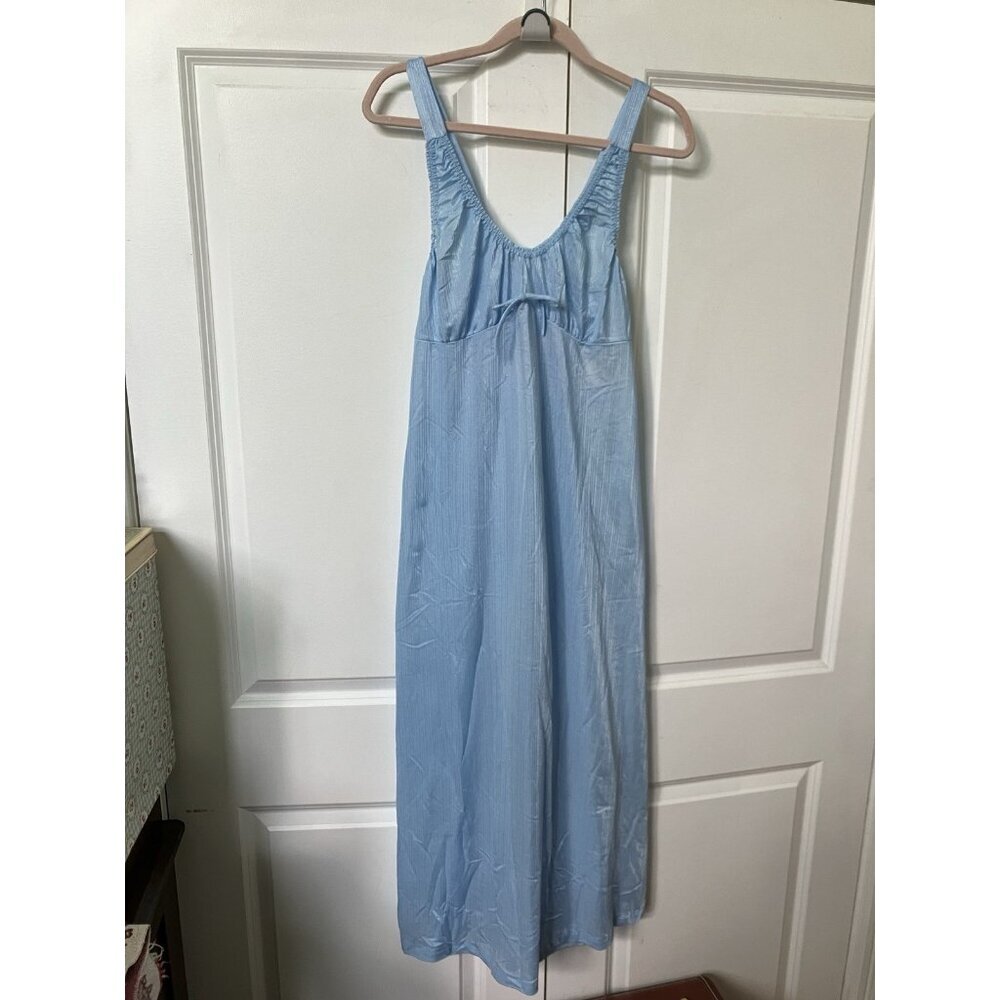 Vintage Slumber Suzy Slip Nightie Nightgown Blue 50s 60s Negligee Lingerie‎ - Picture 4 of 9